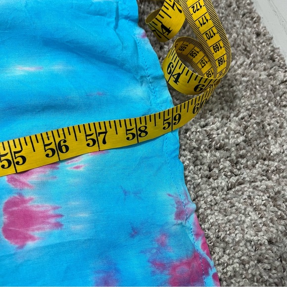 NWT Tiare Hawaii Lia Maxi Dress In Turquoise Fuchsia Leo Tie Dye Womens XS / S - Picture 12 of 12